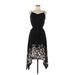 Apt. 9 Cocktail Dress - Midi V-Neck Sleeveless: Black Dresses - Women's Size Medium
