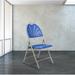 National Public Seating 1100 Series Plastic Folding Chair Metal in Gray/Blue | 34.5 H x 18.5 W x 20.75 D in | Wayfair 1105