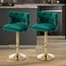 Rosdorf Park Kanila Stool Upholstered/Metal in Green | 20.02 W x 18.92 D in | Wayfair 6857CBD47F3D4E9090C156BEFB5D4041