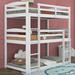 Harriet Bee Haunani Triple Bed, Wood in White | 78.4 H x 42.4 W x 79.1 D in | Wayfair FE6095464FD247AFA623FB744D0D682B