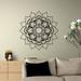 Bungalow Rose Mandala Abstract Wall Hanging Decor, Creative Floral Wall Art Home Decoration in Gray | 18 H x 18 W x 0.5 D in | Wayfair