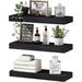 Latitude Run® 3 Piece Floating Shelf Wood in Black | 1.5 H x 15.7 W x 6.7 D in | Wayfair 85C9281A8927402195D2538F3607F9B5