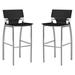 Brayden Studio® Chano Unfinished 26" Counter Stool Leather/Metal/Faux leather in Black | 36 H x 17 W x 17 D in | Wayfair