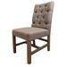 Loon Peak® Graehl Unfinished Tufted Fabric Full Back Side Chair Wood/Upholstered in Gray | 40.5 H x 26.75 W x 19 D in | Wayfair