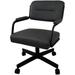 Latitude Run® Holle Kitchen Caster Ergonomic Office Chairs, Metal in Black/Brown | Wayfair 647AAD65D1D14E75B05A42243D54648F