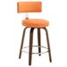 George Oliver Joah Swivel Upholstered Counter & Bar Stool Wood in Orange | 35.8 H x 17.3 W x 20.1 D in | Wayfair FC84DA0E53864B79B26699F7EEB1B62E