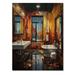 Latitude Run® Bathroom Bold & Modern III - Unframed Print on Wood Metal in Brown | 40 H x 30 W x 0.78 D in | Wayfair
