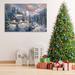 The Holiday Aisle® Framed Canvas Wall Art Decor Chrismas Painting, Winter House Scence Decoration Painting For Chrismas Gift, Office, Dining Room | Wayfair