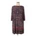 Wisp Casual Dress - Shift: Purple Print Dresses - Women's Size 14 Plus