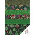 Weihnachts-Stoffpaket HARMONIES in GRÜN, 6 Streifen 15 cm x 55 cm Nr. 231045