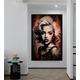 Graffiti Portrait Marilyn Monroe Large Stretched/Rolled Print on Canvas, Street Art Modern Famous actors Printed Canvas