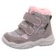 Snowboots SUPERFIT "Winterstiefel GLACIER WMS: weit" Gr. 25, rosa (grau, rosa, dots) Kinder Schuhe Stiefel Boots