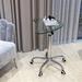 Adjustable Height Tempered Glass Table Desk Table Lockable Wheel