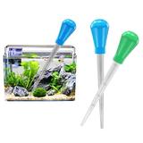 KYAIGUO Fish Tank Cleaner Feeder 2 PCS Waste Cleaner for Fish Tank Manual Cleaner Water Changer Fish Bowl for Coral/Anemones/Eels/Turtle