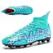 CERYTHRINA Men s Athletic Soccer Shoes Big Kids Youth Outdoor Training Firm Ground Soccer Cleats Green 37