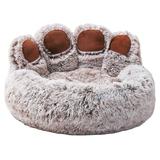 Mosey Round Ultra Soft Warm Kennel Paws Shape PP Cotton Filled Small Dogs Bed Non-Slip Removable Washable Restful Sleep Cats Bed