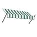 Awntech 7.375 ft New Orleans Fixed Awning Acrylic Fabric Forest/White Stripe