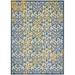 HomeRoots 12 x 15 ft. Ivory & Blue Damask Non Skid Indoor & Outdoor Rectangle Area Rug - Ivory and Blue - 12 x 15 ft.