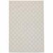 HomeRoots 6 x 9 ft. Ivory Geometric Stain Resistant Indoor & Outdoor Rectangle Area Rug - Gray and Ivory - 0.07in. H x 78.74in. W x 110.24in. D