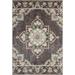 HomeRoots 8 x 10 ft. Brown Floral Stain Resistant Indoor & Outdoor Rectangle Traditional Area Rug - Brown - 8 x 10 ft.