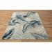 HomeRoots 5 x 7 ft. Blue & Gray Floral Stain Resistant Indoor & Outdoor Rectangle Area Rug - Blue and Gray - 5 x 7 ft.