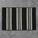 Colonial Mills Rug 2 x 7 ft. Sunbrella Southport Stripe Braided Rug Black