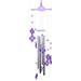 Prolriy Wind Chimes Memorial Wind Chime Outdoor Wind Chime Unique Tuning Relax Soothing Sympathy Wind Chime for Mom and Dad Garden Patio Patio Porch Home Decor Purple