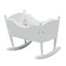 1Pc Mini Cradle Plaything Child Small cradle Model for Dolly House (White)