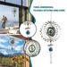 BGZLEU Wind Spinner 3D Hanging Wind Sculptures Outdoor Metal Flowing Stainless Steel Crystal Mirrored Patio Wind Chime Decor for Yard Garden Balcony Decoration