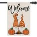 Fall House Flag Fall Gnome Pumpkin Welcome Flags Double Sided Vertical Burlap Yard Outdoor Autumn Thanksgiving Decor 28x40 Inch