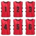 Tomfoto 6PCS Kid s Football Pinnies Quick Drying Soccer Jerseys Youth Sports Scrimmage Basketball Team Training Numbered Bibs Practice Sports Vest