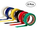 6 PCS 10M PVC Flame Retardant Adhesive Waterproof Electrical Tape Electrical Insulation Tape for DIY Industrial Home Use (6 Assorted Colors)