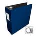 Business Source Slanted D-ring Binder - 3 X D-ring Fastener - 3 Binder Fastener Capacity - 2 Pockets - Chipboard Polypropylene - Blue - 1 Each (BSN33115)