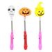 FRCOLOR 3Pcs Halloween Glowing Hand Sticks Pumpkin Shape Flashing Wand Halloween Prop