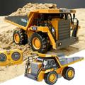 Gifts for You! YOHOME Remote Control Excavator Alloy Engineering Vehicle Toy Electric Bulldozer Children s Car Yellow