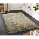 RINOLO Fuzzy Shaggy Hand Tufted Area Rug for Bedroom Livingroom Home-Office Dorm Kids Room Indoor Home Decorative Aesthetic Soft Fluffy Throw Rug Nursery Accent Floor Carpet(Two Tone Brown 2x3)