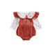 Kids Baby Girls Halloween Romper Shirt Suit Leaf Print Tops Pumpkin Suspender Romper Outfits Set