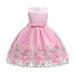 Pimfylm Toddler Summer Dresses Baby Girls Summer Dress Chiffon Princess Tutu Dress Floral Beachwear Suspender Sundress Skirt Little Girl Clothes purified cotton Pink 5-6 Years