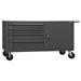 Durham 14 Gauge Mobile Bench Lockable Cabinets with 3 Shelves & 8 Drawers - Gray - 60 in.