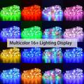 Gostoto 9.9-66FT 50-200LEDs Smart RGBW Colorful LED Fairy String Light 12 Lighting Modes Remote Control Copper Wire Lights for Home Party Christmas Decor