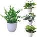 ZDWQFA 4Pcs Faux Plants Indoor Artificial Plants for Home Decor Indoor Small Fake Plants - Fake Plants Decor and Decorative Plants Fake Plant and Artificial Plant - White Pot