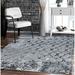 Glory Rugs Modern Abstract Trellis Area Rug 5x7 Grey Black Rugs for Home Office Bedroom and Living Room