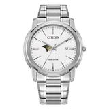 Men's Citizen Watch Silver Lindenwood Lions Eco-Drive White Dial Stainless Steel