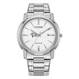 Men's Citizen Watch Silver New Hampshire Wildcats Eco-Drive White Dial Stainless Steel