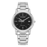 Women's Citizen Watch Silver Trinity Bantams Eco-Drive Black Dial Stainless Steel
