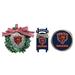 The Memory Company Chicago Bears Three-Pack Wreath, Sled & Circle Ornament Set