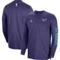 Unisex Jordan Brand Purple Charlotte Hornets 2023/24 Authentic Pregame Long Sleeve Shooting Shirt