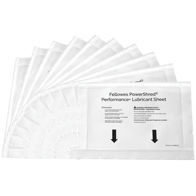Fellowes Schmiermittel-Blätter für Aktenvernichter, 10 Blatt Image