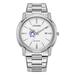 Men's Citizen Watch Silver Winona State Warriors Eco-Drive White Dial Stainless Steel