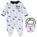 Newborn & Infant WEAR by Erin Andrews White Chicago Sox Sleep Play Full-Zip Footed Jumper with Bib
